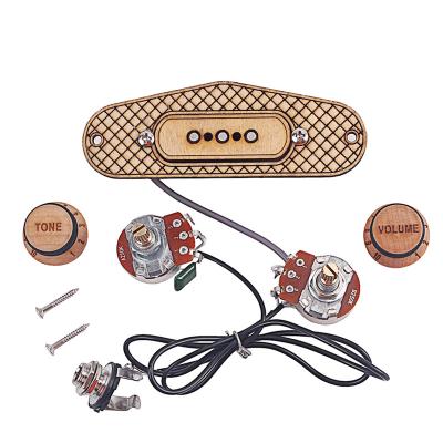 China 3-String GUITAR Cigar Box Guitar Pickup 3 Pole Humbucker Pickup with Volume and Tone - No Soldering Required for sale