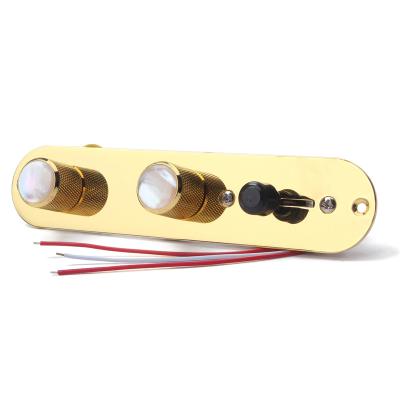 China GUITAR Fully Loaded Control Plate 3-Way Control Plate Pre-Wired With Wiring For Tele-Fuel Telecaster Electric Guitar, Gold for sale