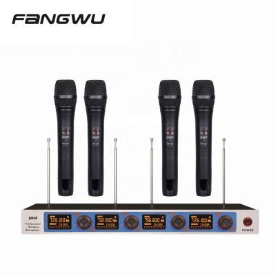 China High Quality Wireless Professional Karaoke Mic Diversity True Wireless Microphone UHF VHF Microphone for sale