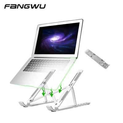 China Portable Foldabl Foldable Adjustable Foldable Adjust Aluminum Sit-Stand Stand Aluminum Desk Tabl Desk Laptop Alloy To Notebook for sale