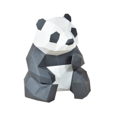 China Handmade Paper Sitting Cute Art Craft Home Decorations Gift China Panda 3D Model for sale