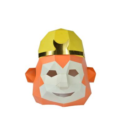 China China Customize 3D Puzzle Mask Spelling Chinese Mythological Game Character Sun Wukong Model Paper Craft for sale