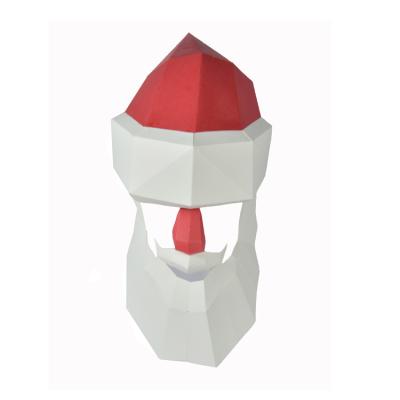 China Cartoon Toy Santa Mask Handmade DIY Assembly Model Toys 3D Paper Puzzles For Children for sale