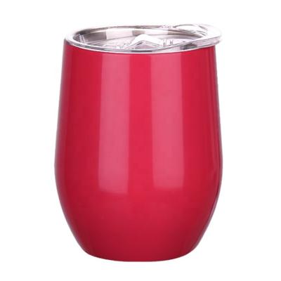 China 12oz Double Wall Stainless Steel Sustainable Insulated Vacuum Cups Red Wine Tumbler for sale