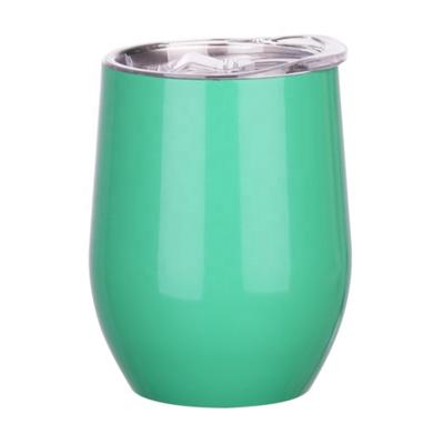 China Sustainable 350ml Wine Tumbler Stainless Steel Custom Double Walled Camping Mug for sale