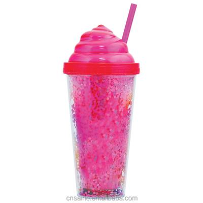 China Sustainable Supply High Quality Acrylic Tumbler 16oz Factory Clear Double Wall Plastic Cup With Lid Straw for sale