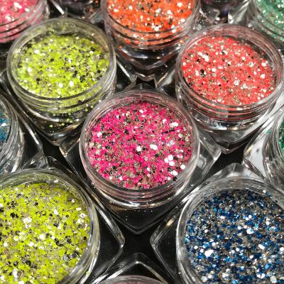 China High Quality Non-Toxic Reflective Glass Glitter Chunky Glitter For Craft DIY Decoration Holographic Decoration for sale