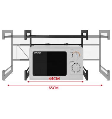 China Viable Multifunctional Desktop Microwave Oven Kitchen Storage Telescopic Rack for sale