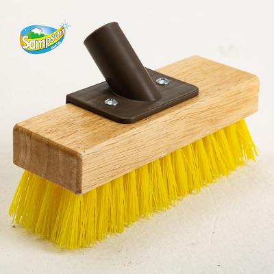 China Sustainable Multifunctional Floor Scrub Stiff Bristle Cleaning Brush Scrubber With Long Handle for sale