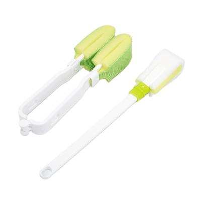 China Long Lasting Handle Kitchen Washing Bottles Cleaning Cup Sponge Brush for sale