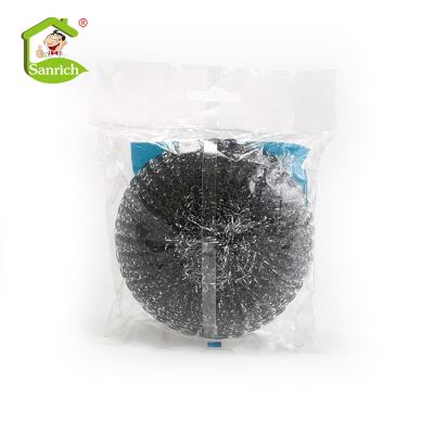 China Sustainable Dish Washing Oval Galvanized Steel Wire Mesh Scrubber In Poly Bag Packing for sale