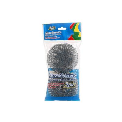 China Sustainable High Quality Household Galvanized Stainless Steel Mesh Spiral Scrubber for sale