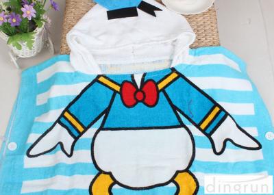 China Boys / Girls Hooded Poncho Towels Donald Duck Mickey Mouse Shape Comfortable for sale