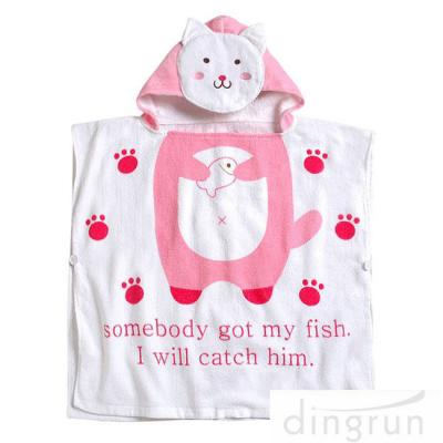 China OEM Super Soft Personalized Cotton Hooded Poncho Towels Eco - Friendly for sale