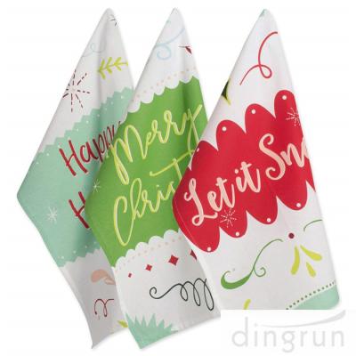 China Christmas Holiday Dish Towels Kitchen Towels Hand Towels For Home Gift for sale