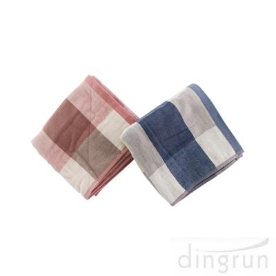 China Japanese Cotton Jacquard Hand Towel Check Design Face Towel Bath Towel for sale