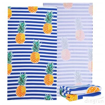 China Ultra Soft Super Water Absorbent Microfiber Beach Towel Large Blanket for sale