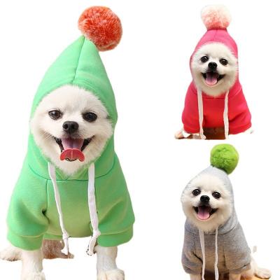 China Sustainable Pet Clothes Warm Fashion Puppy Hoodies Custom Winter Dog Clothes for sale