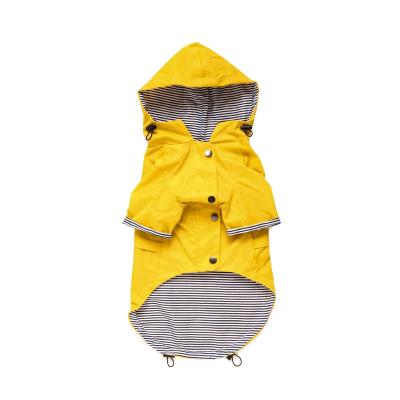 China Stored Style Warm Windproof Rainproof Dog Raincoat Pet Storm Yellow Jacket for sale