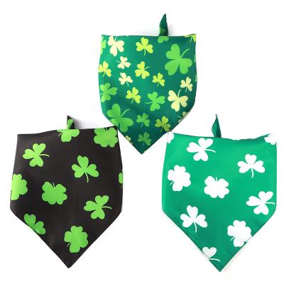 China New Design Viable Dog St. Patrick's Day Quatrefoil Pet Bandana Gift for sale