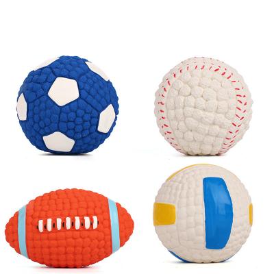 China Viable Dog Toys Chew Ball Molar Pet Toy Cleaning Teeth Latex Ball Interactive Voice Training Supplies for sale