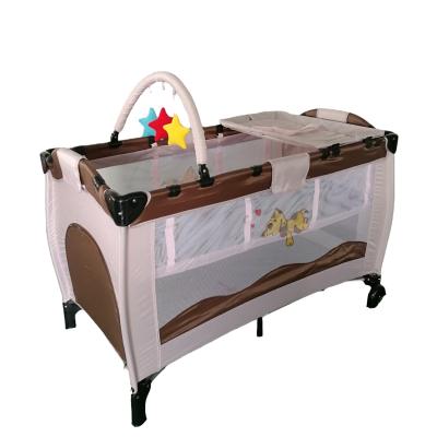 China Foldable Baby Playpen Folding A Fence Portable Crib Professional Custom Deluxe Hutch for sale