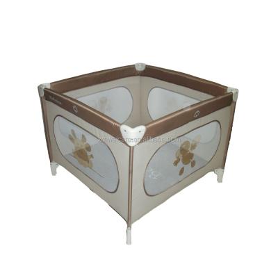 China Baby Metal Bed Square Design Baby Folding Metal Folding Crib For Sale for sale