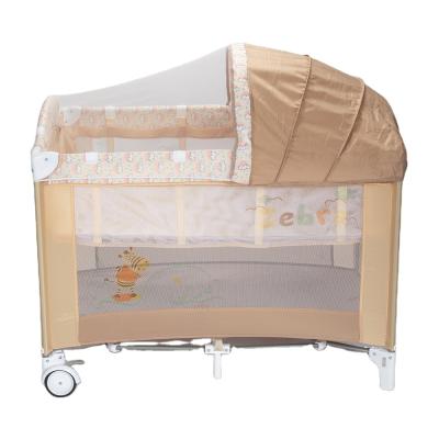 China Contemporary Super Affordable Multi Function Baby Play Bed Foldable Baby Crib for sale