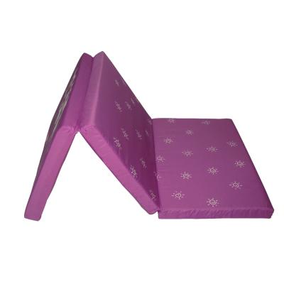 China 3-Folding Baby Mattress Travel Crib Mattress Modern Purple Foldable Baby Playpen Mattress for sale