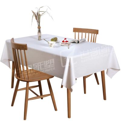 China Oilproof Waterproof Stain-Resistant Plastic Tablecloth For Holiday Party Home Table Watercolor Printed Cover for sale