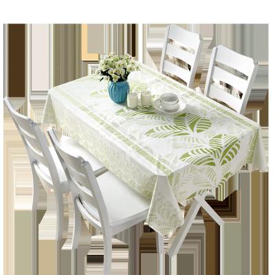 China Green Leaves Party Table Cover Waterproof Waterproof Birthday Decoration Disposable Table Cloth for sale