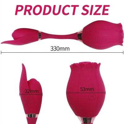 China Powerful 10 Frequency 10 Frequency Vibration Sucking Female Electric Rose Shaped Clitoral Nipple Sucking Vibrating Sex Toys for sale