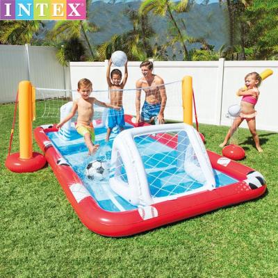 China INTEX 57147 Portable Inflatable Rectangular Sports Field Park Pool Action Sports Play Center Pool for sale