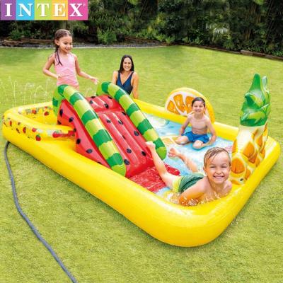 China Intex 57158 Inflatable Amusement Game Center Portable Fruity Water Park Pool Slides Intex Amusement Game Fruity Center for sale