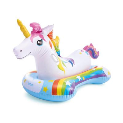 China Intex 57552 Portable Inflatable Animal Mount Water Play Children's Toy Inflatable Unicorn Ride-on for sale