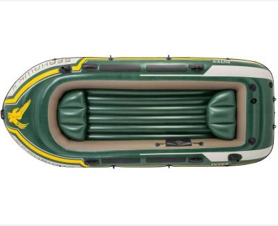 China Touring Kayak Paddle Intex 68351 Sport Series Boat Seahawk 4 Set Seahawks Inflatable Canoe Kayak for sale