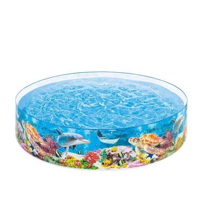 China Intex Portable 58472 8FT X 18IN Deep Blue Ocean Pool For Family Kids Non-inflatable Sea Snapset Swimming Pool For Kids for sale