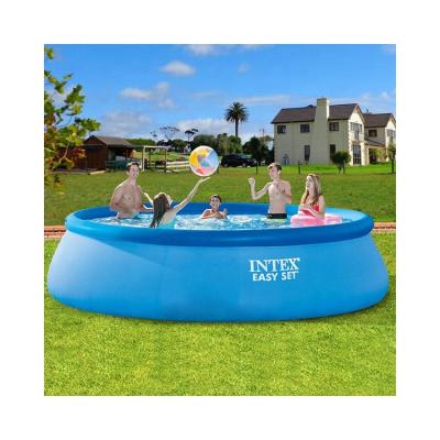 China Easy Install Original INTEX 28120 Easy Set 10FT*30IN Inflatable Over Ground Pool Large Family Pool for sale