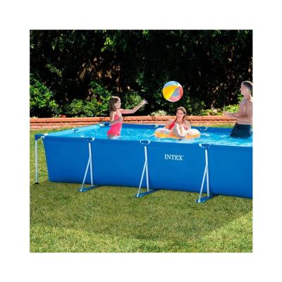 China Easy Install Intex 28272 3M X 2M X 0.75M Rectangular Frame Swimming Pool Metal Frame Piscinas for sale