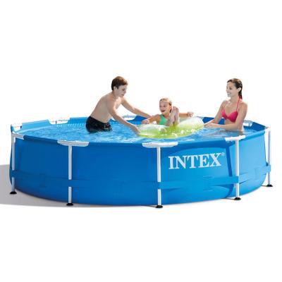 China Easy Install Ready To Ship Durable Above Ground Pool Intex 28202 Metal Frame Around Pool for sale