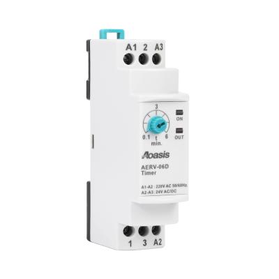 China AOASIS AERV-06D 150V-260V AC Timer Delay Relay Sealed Electronic Adjustable Delay Time Relay for sale