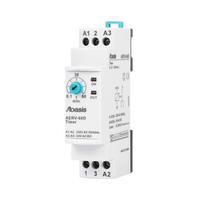 China AOASIS AERV-60D Sealed Electronic Adjustable Delay Time Relay Electrical Time Relay for sale