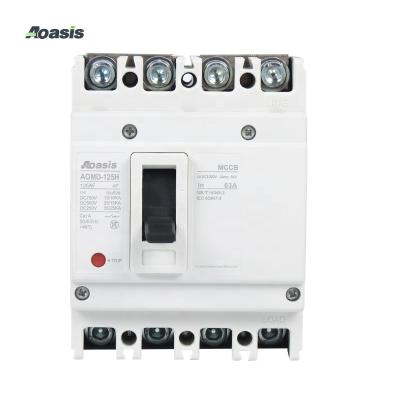 China AOASIS AOMD-125H N-F 2P 3P 4P DC Circuit Breaker 16A 20A 32A 40A 50A 63A 80A 100A 125A Circuit Breaking for sale