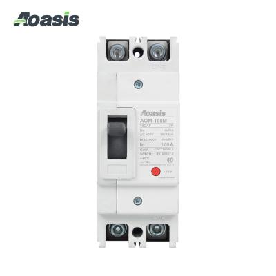 China Circuit-breaking AOASIS 2P MCCB AOM-160M/2300 CM116A 20A 63A 100A 125A 160A molded case MCCB 2P circuit breaker for sale