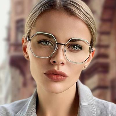 China Supply Prescription Glasses Buy 1 Get 1 Geometric Cheap Glass Frames 512 Metal Online Customization Astigmatism Prescription 0~200 Optical Glasses for sale