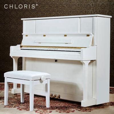 China Mechanical teaching piano acoustic upright piano white mechanical piano HU-123W for sale