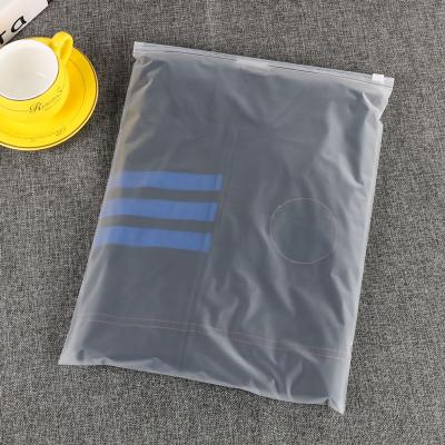 China Recyclable Customize Ziplock Garment Pouch Biodegradable Swimwear Tote Zipper Bag For Clothes Printed Logo Recyclable Frosted Plastic for sale