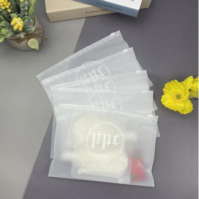 China Disposable plastic custom printed zipper bags PE CPE zipper lock frosted transparent plastic bags zipper lock pe bags for sale