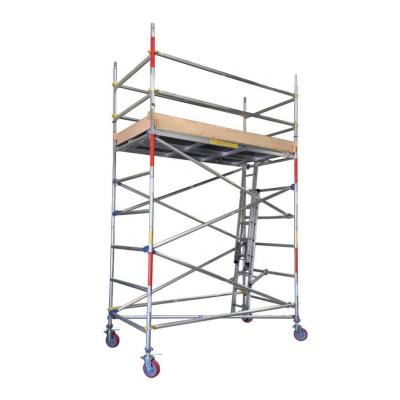 China Contemporary Portable Movable Indoor H Frame Aluminum Scaffolding Tower With Caster Wheel for sale