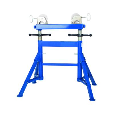 China Heavy Duty Four Leg Height Q235 Adjustable Pin Lock Duo Pipe Racks for sale